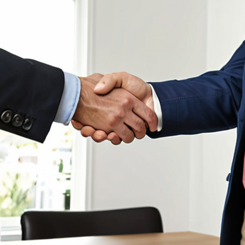 Home 24 ** A real estate agent shaking hands with a client, symbolizing a successful property deal. Focus on trust and professionalism.
**